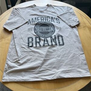America's Brand Short Sleeve Baseball Tee - Tan and Black